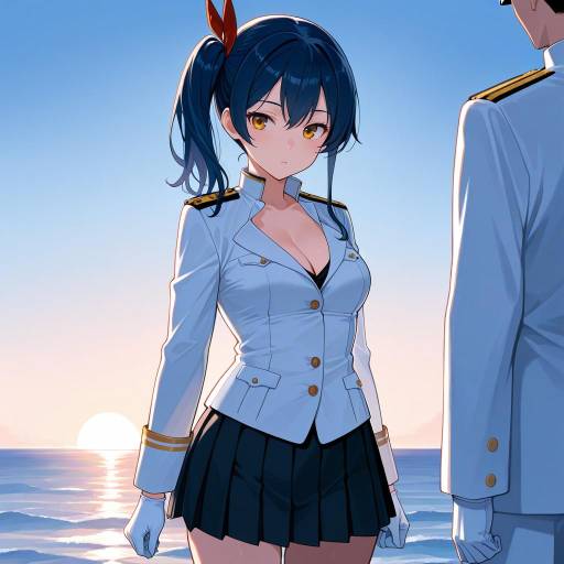 Confident Admiral in Naval Uniform
