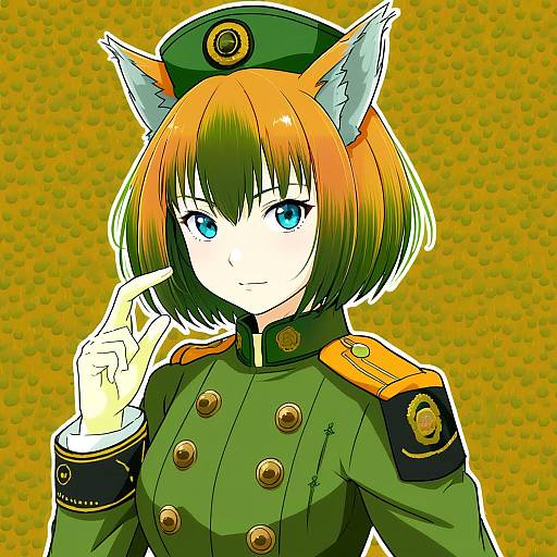 Illustration of Gundula rall, world witches series in the style of Nitamako (sakamalh)