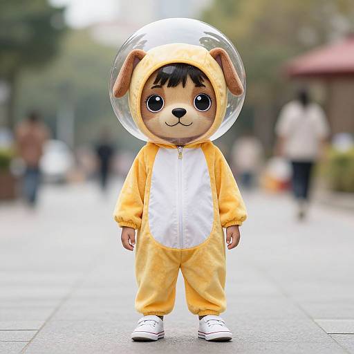 Bubble Lil Pup Kid Costume Portrait