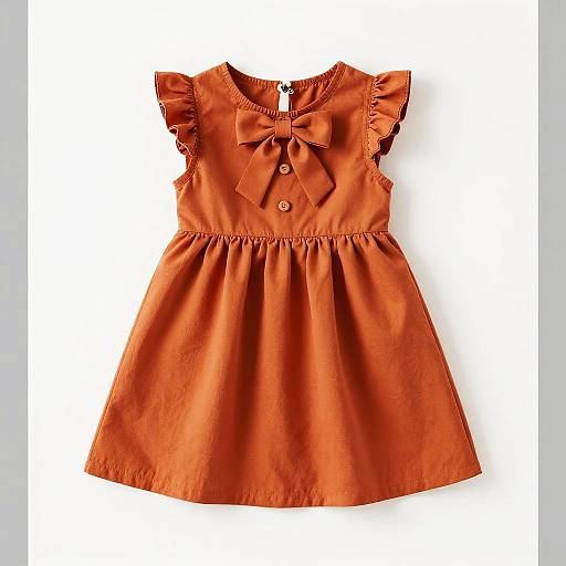 Adorable Rust-Orange Children's Dress