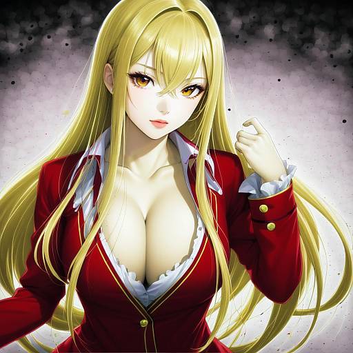 Illustration of Arihara nanami, riddle joker in the style of Henria