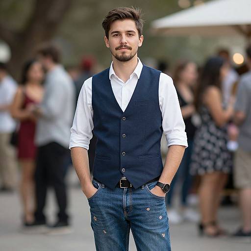 Realistic Casual Party Attire Man