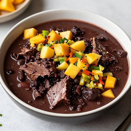Lamb Feijoada with Mango Salsa