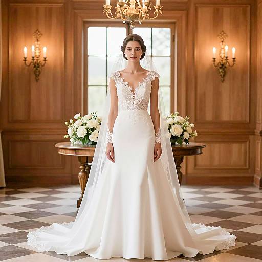 Elegant Wedding Reception with Bride Portrait