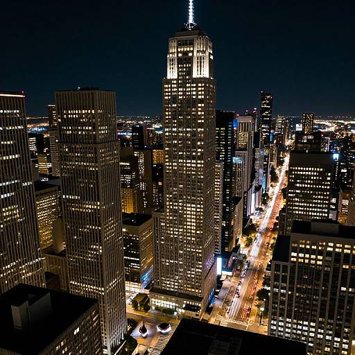 Futuristic City with Hoverboards at Night