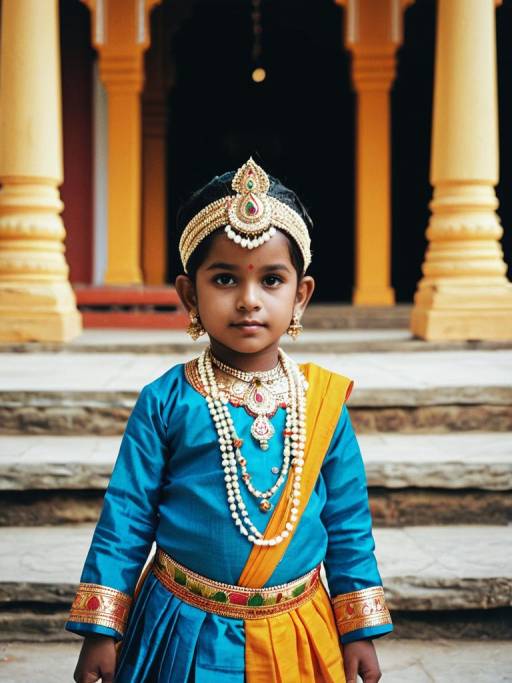 Photorealistic Child in Krishna Jayanthi Costume