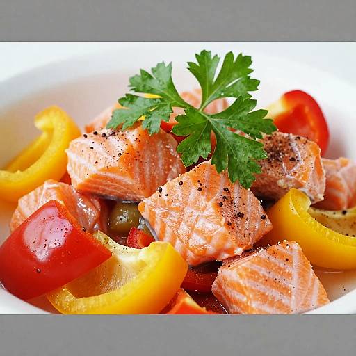 Vibrant Salmon and Bell Pepper Dish