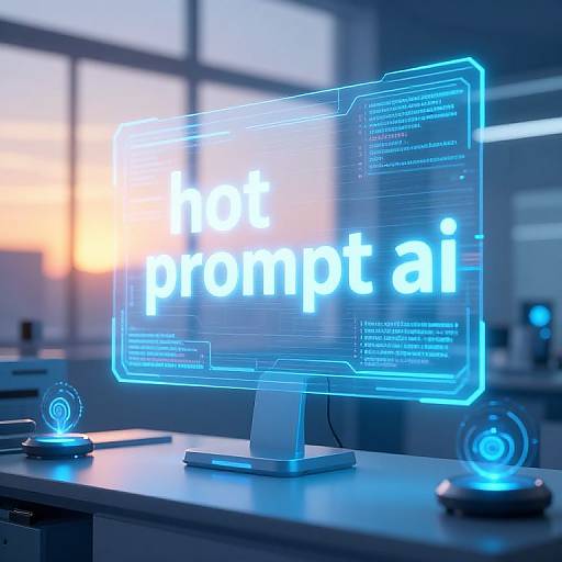 Photograph of a glowing blue neon screen displaying 