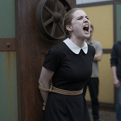 Dramatic Portrait of a Bound Woman