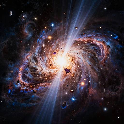 Celestial Starshell Explosion in Space