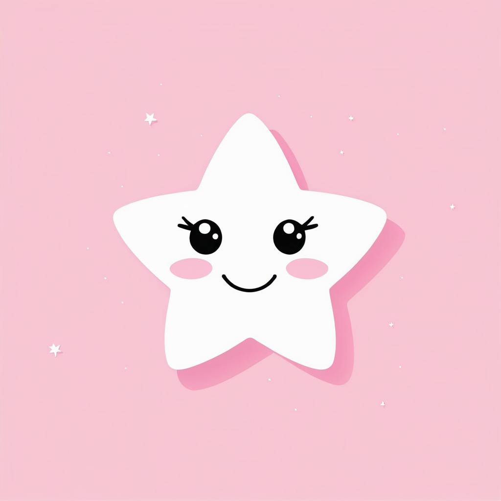 Adorable Kawaii Star Seamless Pattern