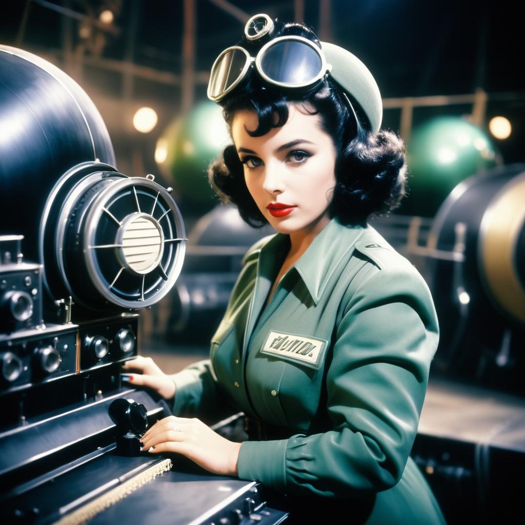 Elizabeth Taylor in Vintage Dieselpunk Style