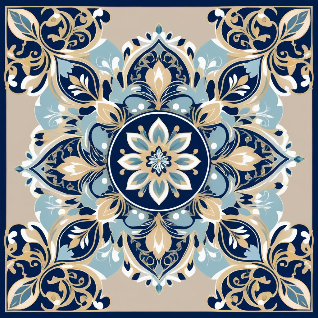 Elegant Floral Scarf Pattern Design