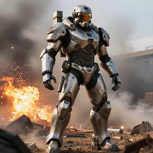 Crytek-Style Armored Soldier in Action