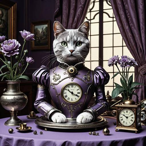 Victorian Clockwork Cat Automaton