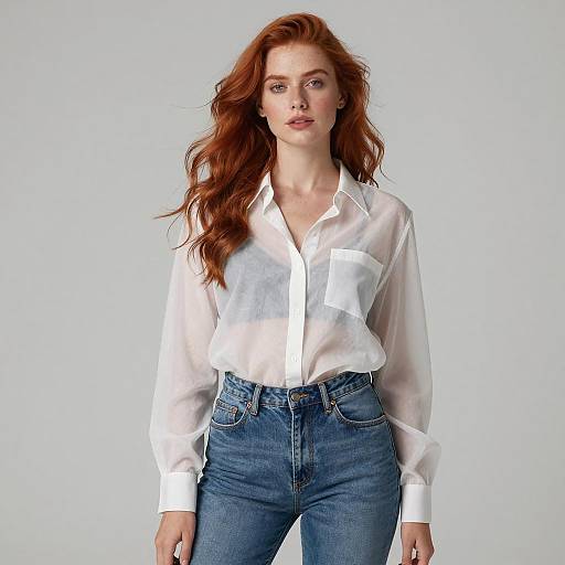 Stylish Portrait of a Red-Haired Woman