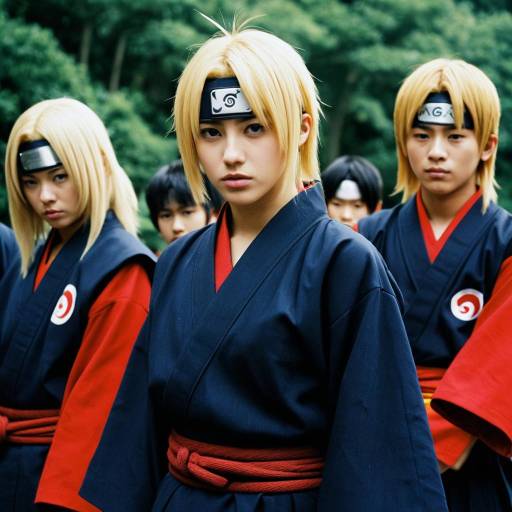 Tobi Akatsuki Costume with Blonde Girl