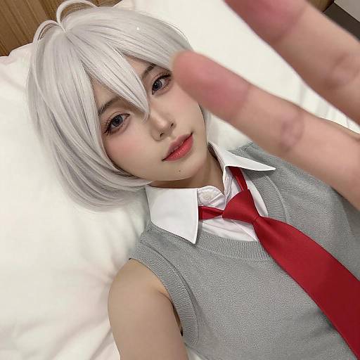 Close-Up Anime Hairstyle Portrait