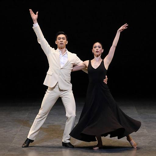 Elegant Dance Performance in Dim Lighting