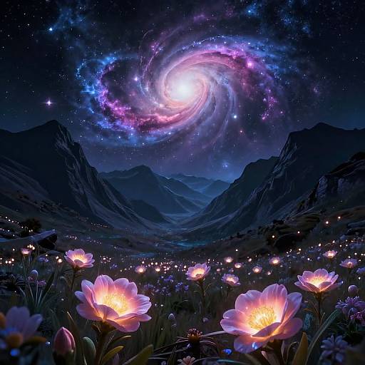 Surreal Valley Beneath Supernova Peaks