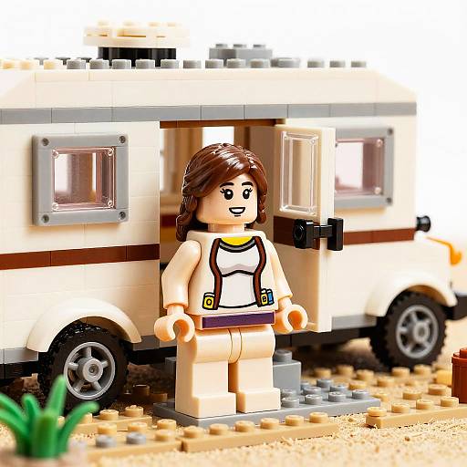 Realistic LEGO Lara Croft in Desert