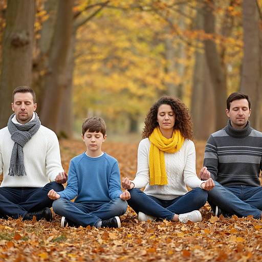 Meditation in Autumn Forest