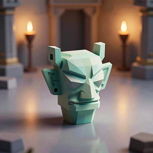 Isometric Low-Poly Ancient Artifact