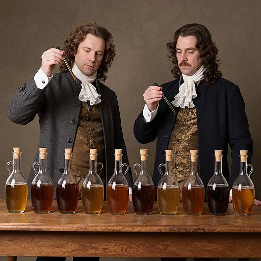 18th Century Men with Amber Bottles