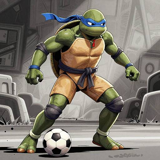 Mbappe TMNT Ninja Turtle Soccer Action