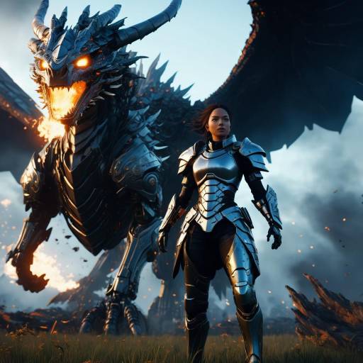 Epic Cybernetic Valkyrie Scene