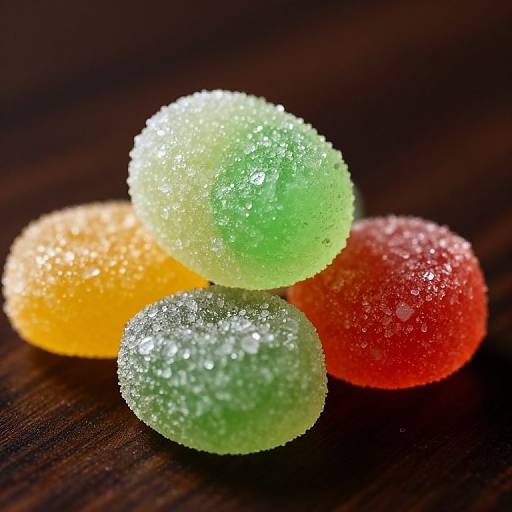 Macro Shot of Vibrant Asian Candy