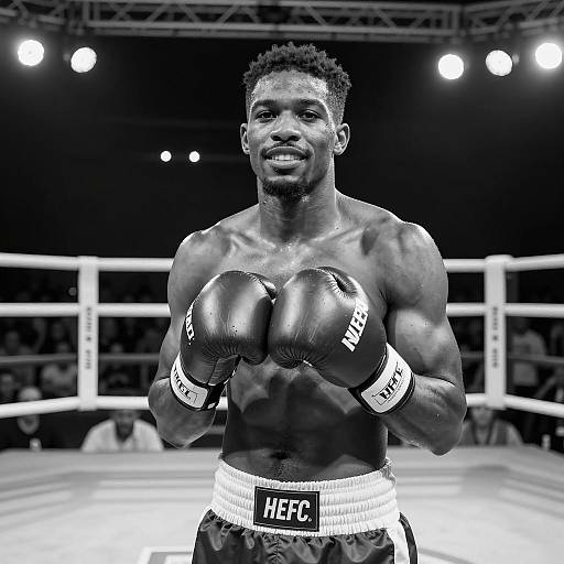 Portrait of a Champion Boxer Smiling