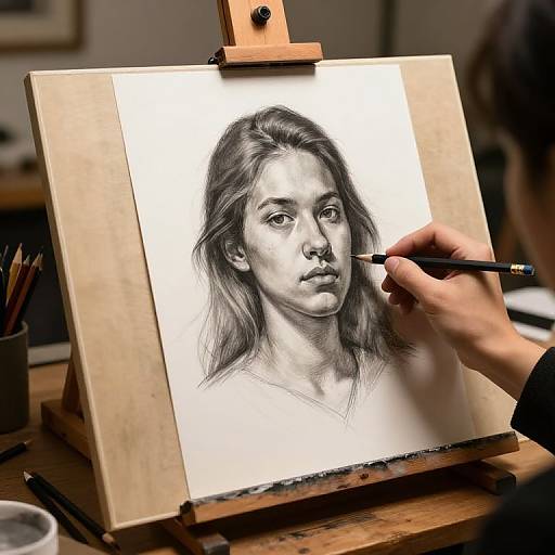 Classic Art Studio Portrait Rendering