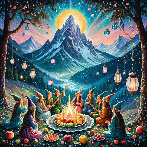 Elfin Celebration Under Celestial Lights Elfin Celebration Under Celestial Lights