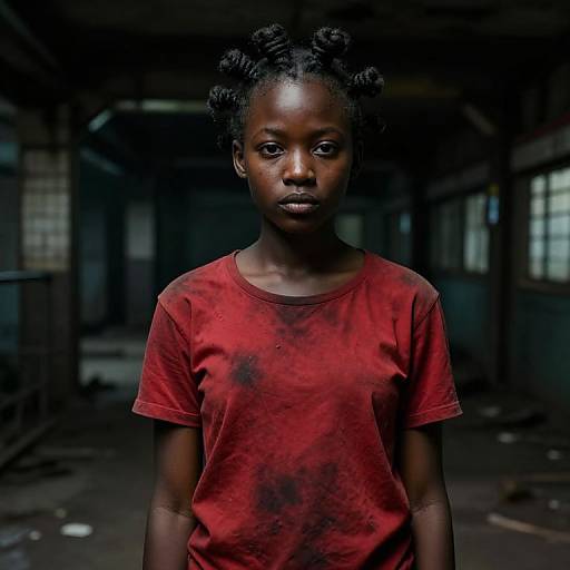 Dystopian Teen Girl in Underground Metro