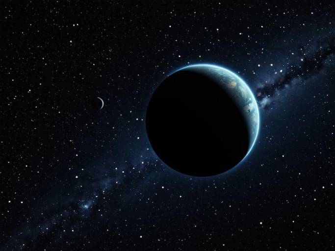 Mysterious Dark Space Wallpaper Scene