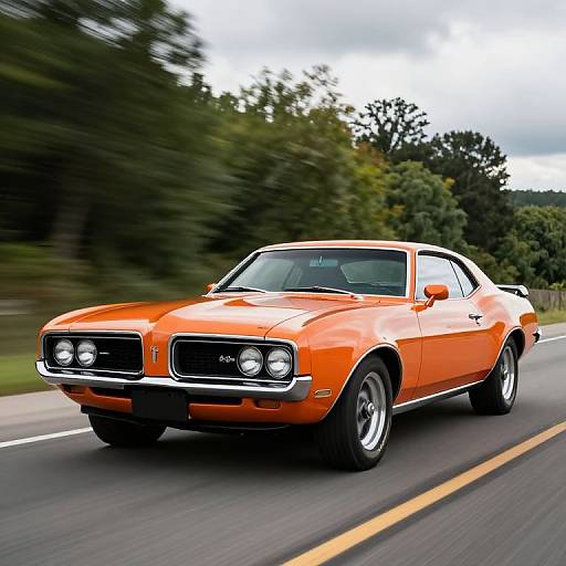 1973 Orange Mercury Cougar XR-7