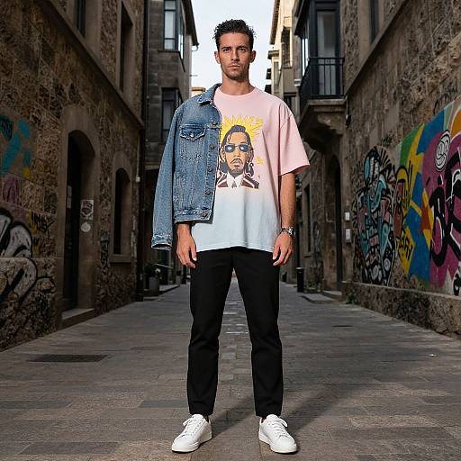 Stylish Man in Urban Historic Scene