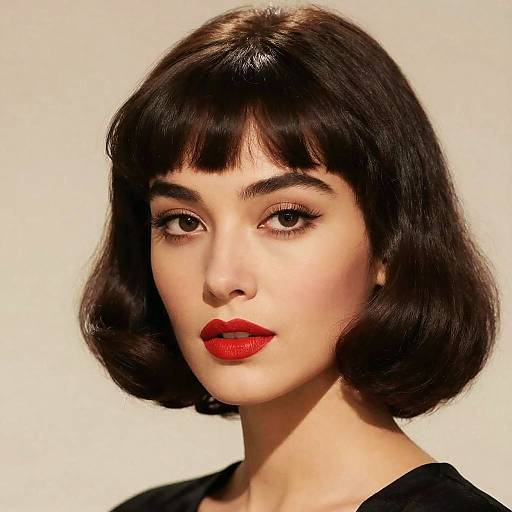Glamorous Retro Woman with Bangs