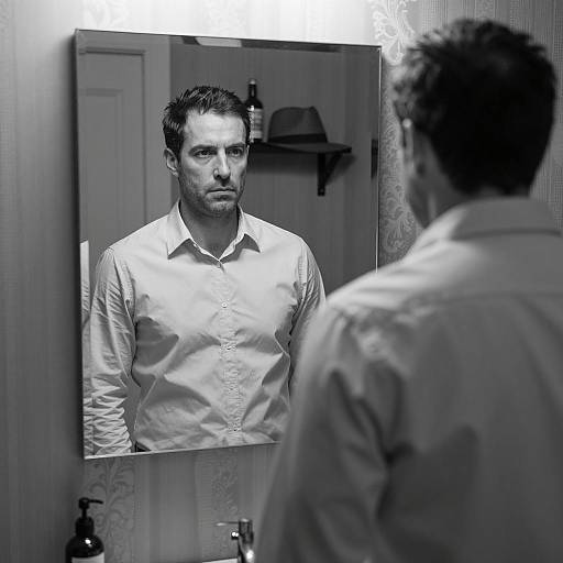 Reflective Portrait in Black and White