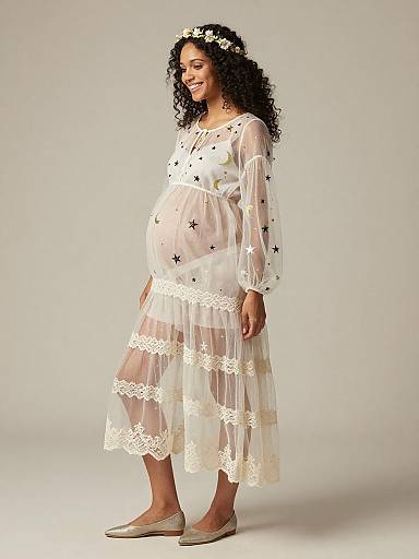 Whimsical Fairy Maternity Fashion Portrait