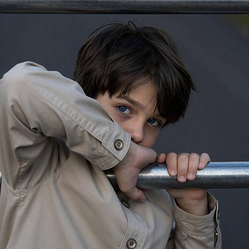 Mysterious Child Behind Jacket's Arm