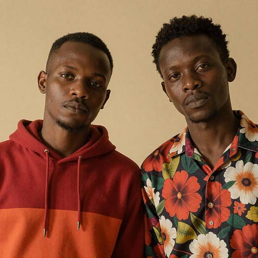 Serious Portrait of Two Stylish Men