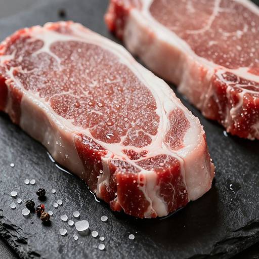 Moody Close-Up of Raw Meat Cuts