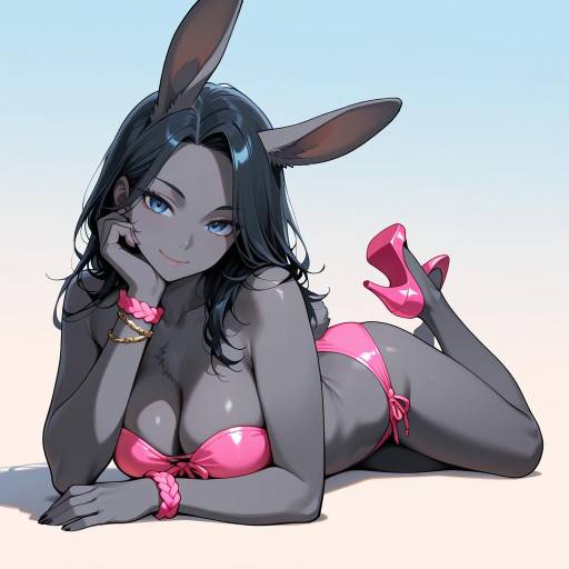 Curvaceous Rabbit-Eared Lady in Bikini Curvaceous Rabbit-Eared Lady in Bikini