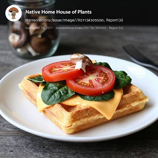 Rustic Vegan Jaffle with Fresh Plants