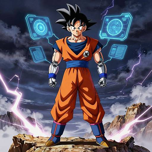 Cybernetic Young Saiyan Hero Design