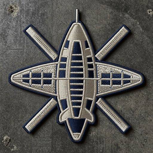 Brutalist Synthwave Spaceship Patch