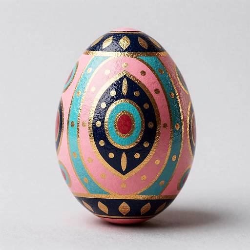 Funereal Bright Easter Egg Lacquered Ornament