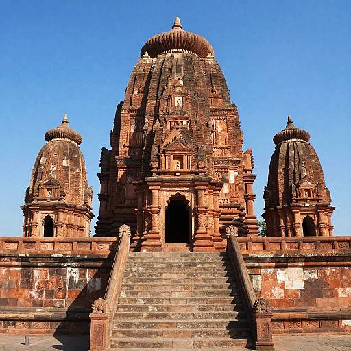Ancient Red Stone Asian Temple